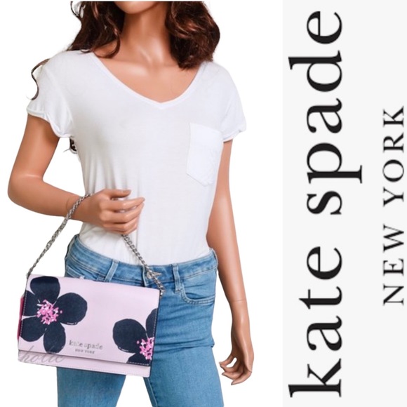 Last Chance…Kate Spade New York Cameron Grand Flora Convertible Crossbody pink - Picture 4 of 16